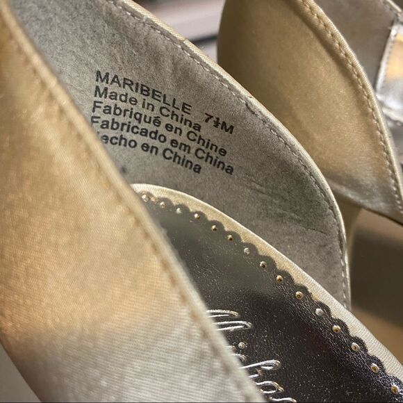 DAVIDS Bridals Michelangelo Mirabelle Mercury Bow Ivory Pump Heels dressy - Picture 11 of 11